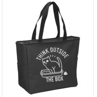 Think Outside The Box Cat Poop Zip Tote Bag