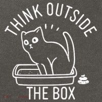 Think Outside The Box Cat Poop Cotton Canvas Backpack