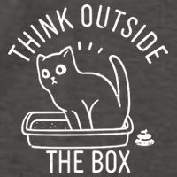 Think Outside The Box Cat Poop Vector Backpack