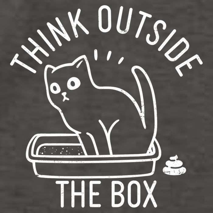 Think Outside The Box Cat Poop Vector Backpack