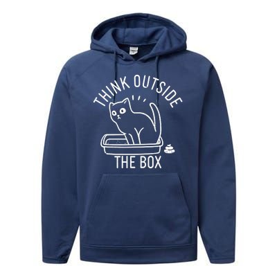 Think Outside The Box Cat Poop Performance Fleece Hoodie