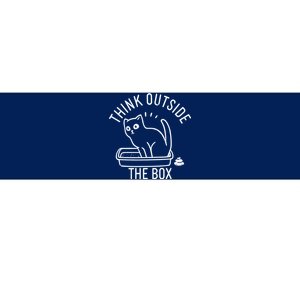 Think Outside The Box Cat Poop Bumper Sticker