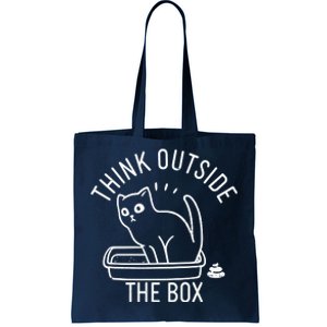 Think Outside The Box Cat Poop Tote Bag