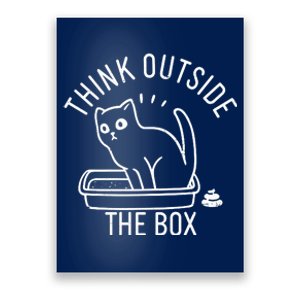 Think Outside The Box Cat Poop Poster