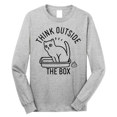 Think Outside The Box Cat Poop Long Sleeve Shirt