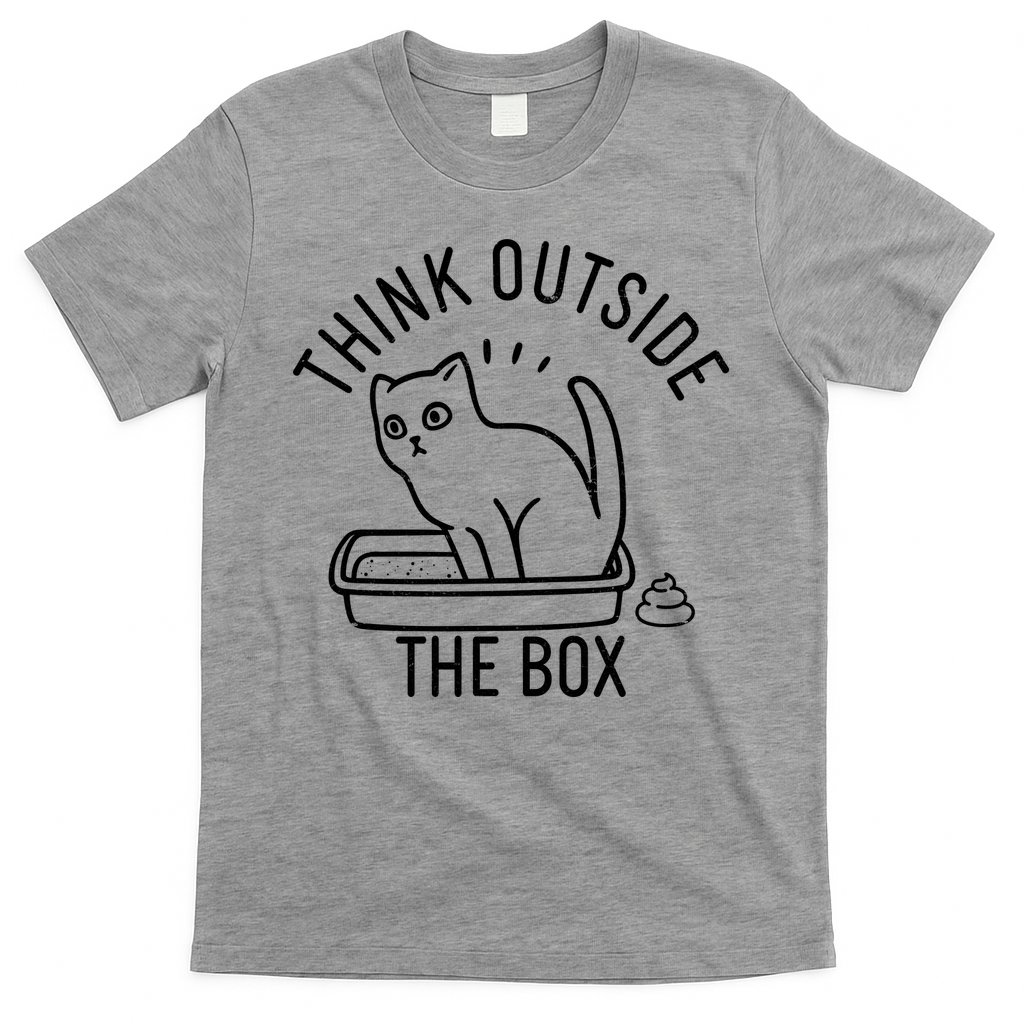 Think Outside The Box Cat Poop T-Shirt