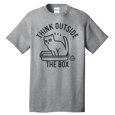 Think Outside The Box Cat Poop Tall T-Shirt