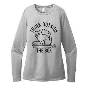 Think Outside The Box Cat Poop Womens CVC Long Sleeve Shirt