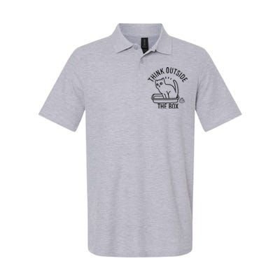 Think Outside The Box Cat Poop Softstyle Adult Sport Polo