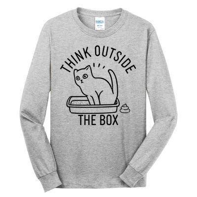 Think Outside The Box Cat Poop Tall Long Sleeve T-Shirt