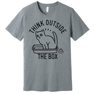 Think Outside The Box Cat Poop Premium T-Shirt