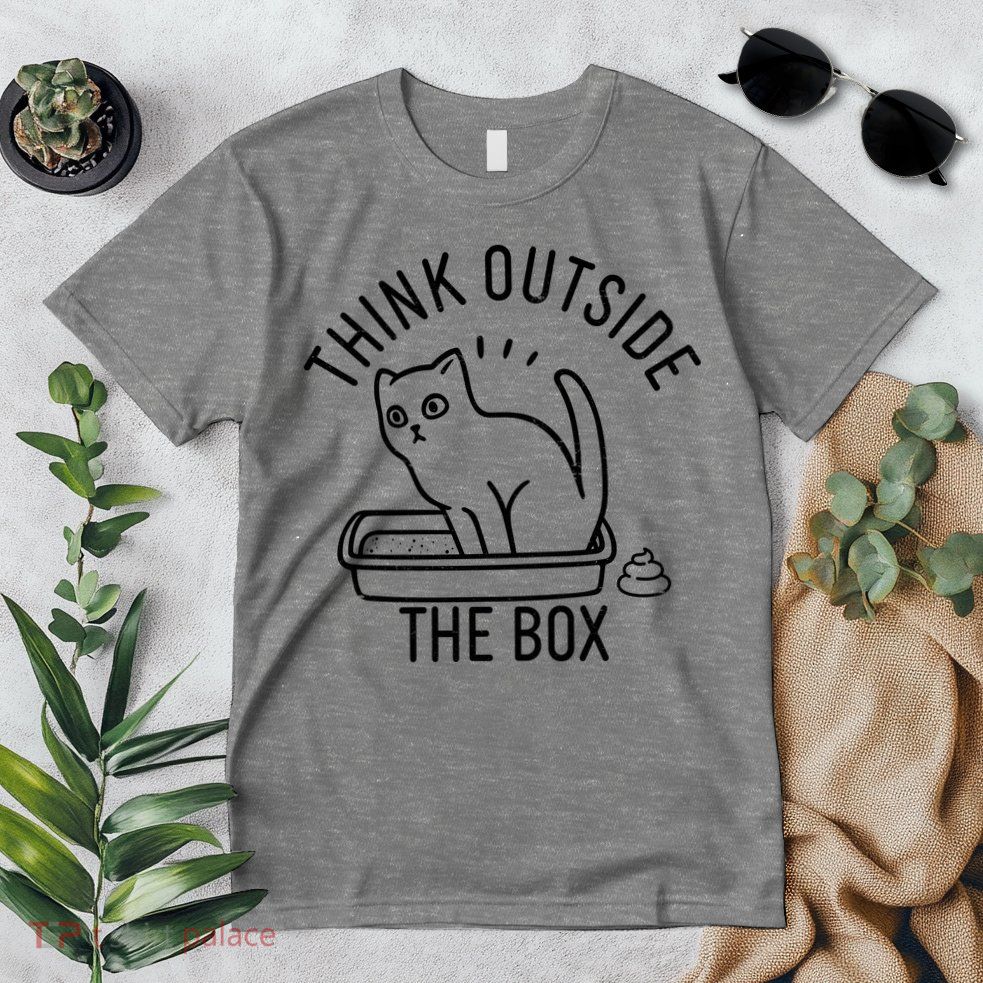 Think Outside The Box Cat Poop Premium T-Shirt