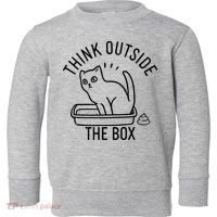 Think Outside The Box Cat Poop Toddler Sweatshirt