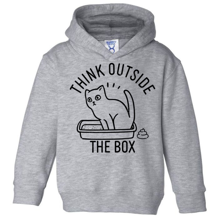 Think Outside The Box Cat Poop Toddler Hoodie