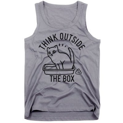 Think Outside The Box Cat Poop Tank Top