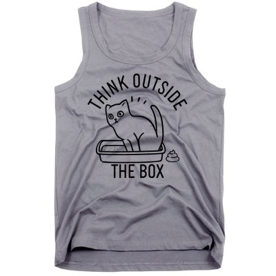 Think Outside The Box Cat Poop Tank Top