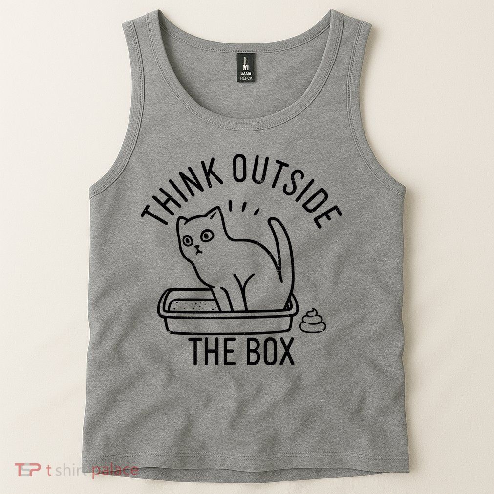 Think Outside The Box Cat Poop Tank Top
