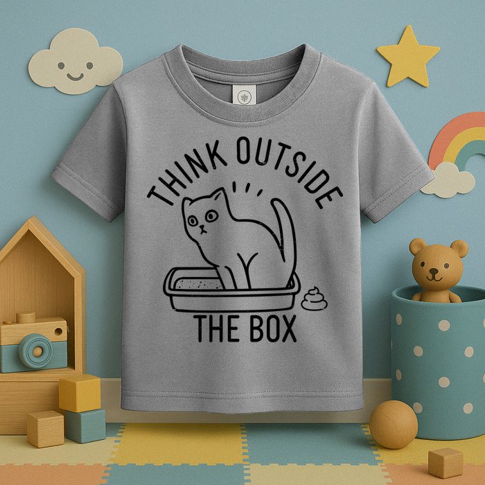 Think Outside The Box Cat Poop Toddler T-Shirt