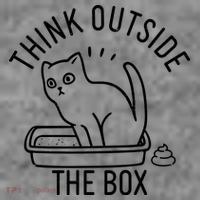 Think Outside The Box Cat Poop Crop Top