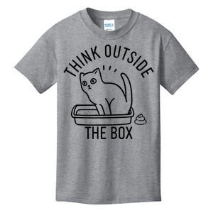 Think Outside The Box Cat Poop Kids T-Shirt