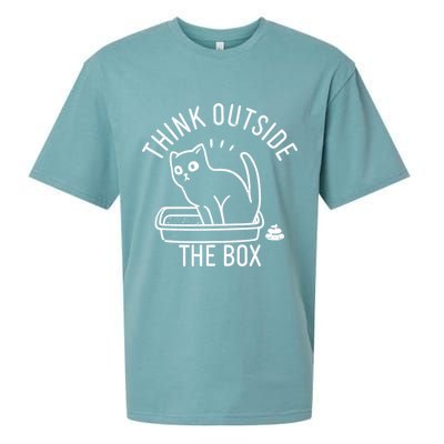 Think Outside The Box Cat Poop Sueded Cloud Jersey T-Shirt