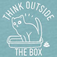 Think Outside The Box Cat Poop Sueded Cloud Jersey T-Shirt