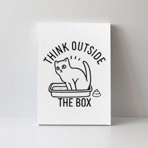 Think Outside The Box Cat Poop Canvas