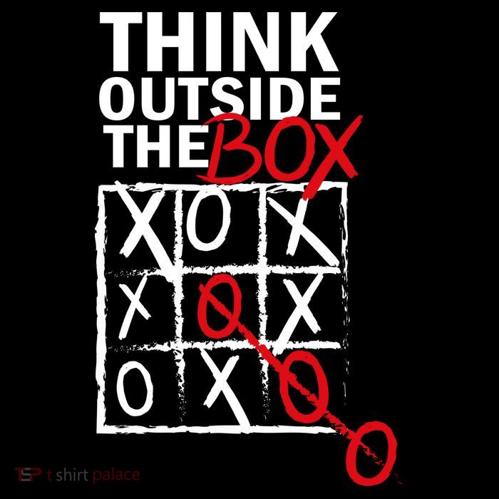 Think Outside The Box Tic Tac Toe Flexfit Unipanel Trucker Cap