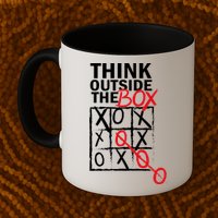 Think Outside The Box Tic Tac Toe Mug