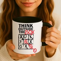 Think Outside The Box Tic Tac Toe Mug