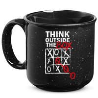 Think Outside The Box Tic Tac Toe 15oz Campfire Ceramic Mug