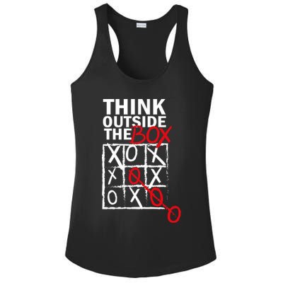Think Outside The Box Tic Tac Toe Ladies PosiCharge Competitor Racerback Tank