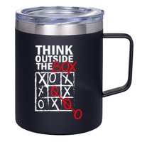Think Outside The Box Tic Tac Toe 12oz Stainless Steel Coffee Mug