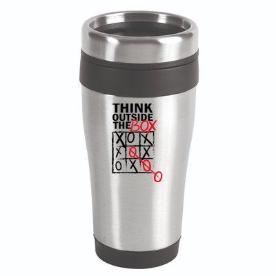 Think Outside The Box Tic Tac Toe 16oz Travel Tumbler