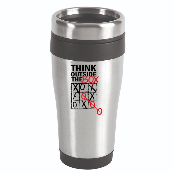 Think Outside The Box Tic Tac Toe 16oz Travel Tumbler