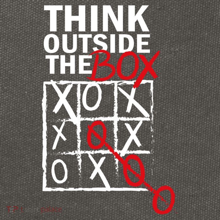 Think Outside The Box Tic Tac Toe Cotton Canvas Backpack
