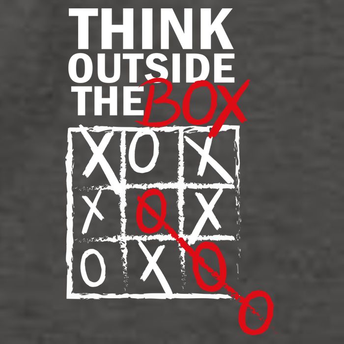Think Outside The Box Tic Tac Toe Vector Backpack