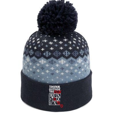 Think Outside The Box Tic Tac Toe The Baniff Cuffed Pom Beanie