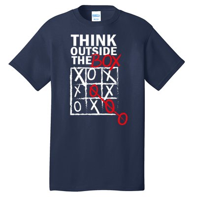 Think Outside The Box Tic Tac Toe Tall T-Shirt