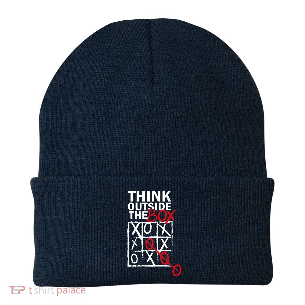 Think Outside The Box Tic Tac Toe Beanie