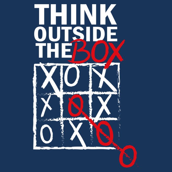 Think Outside The Box Tic Tac Toe Drawstring Bag
