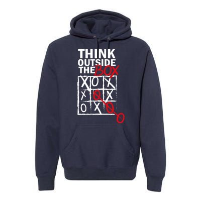 Think Outside The Box Tic Tac Toe Premium Hoodie