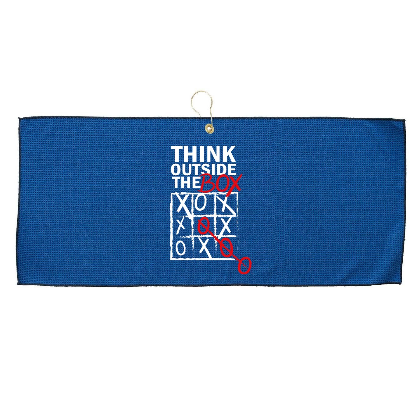 Think Outside The Box Tic Tac Toe Large Microfiber Waffle Golf Towel