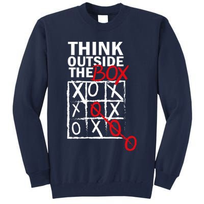 Think Outside The Box Tic Tac Toe Tall Sweatshirt