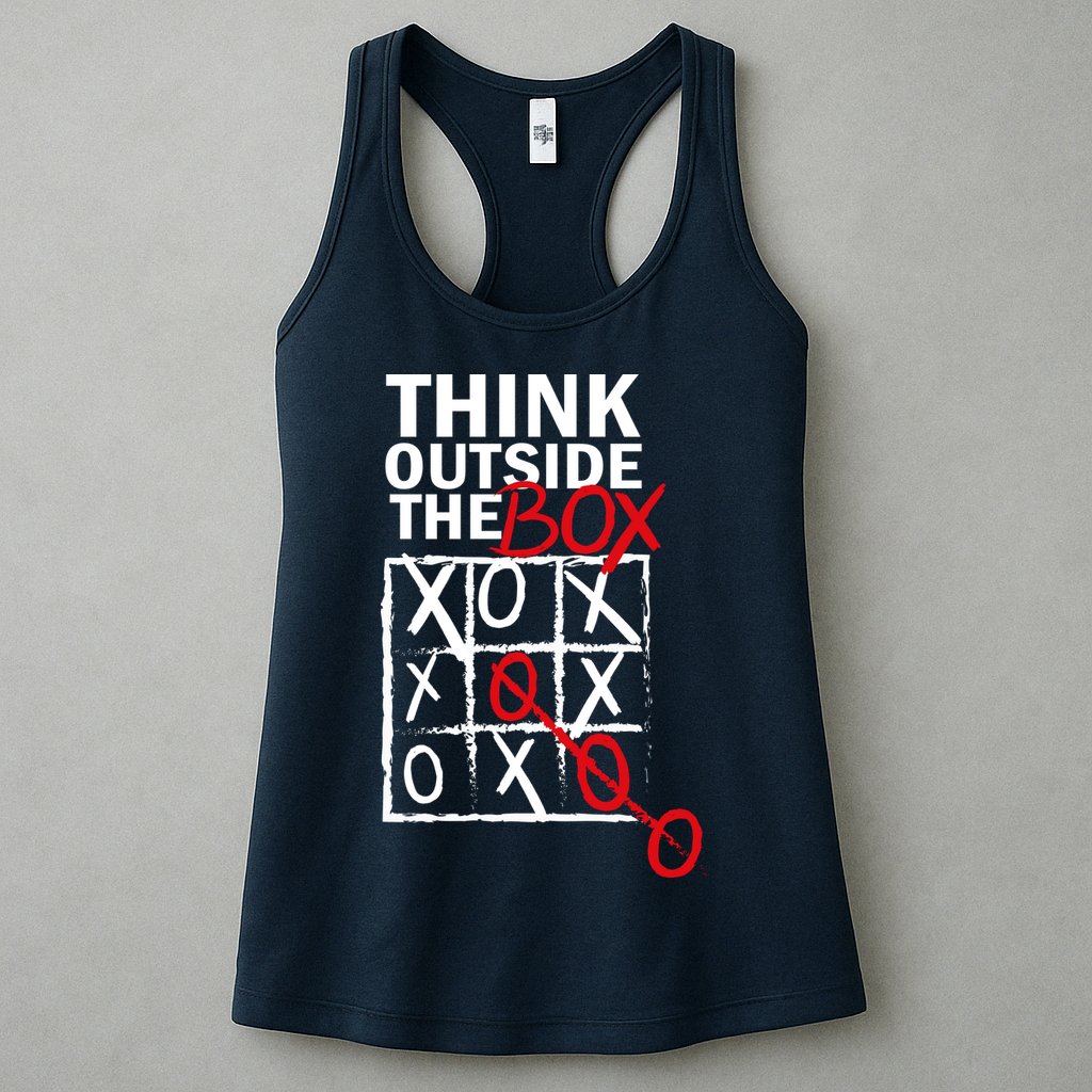 Think Outside The Box Tic Tac Toe Womens Tank Top
