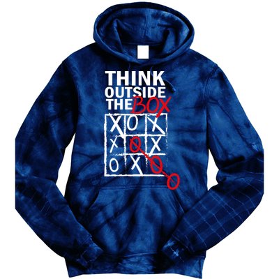 Think Outside The Box Tic Tac Toe Tie Dye Hoodie