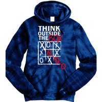 Think Outside The Box Tic Tac Toe Tie Dye Hoodie