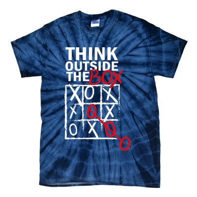 Think Outside The Box Tic Tac Toe Tie-Dye T-Shirt