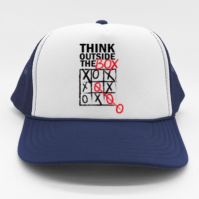 Think Outside The Box Tic Tac Toe Trucker Hat