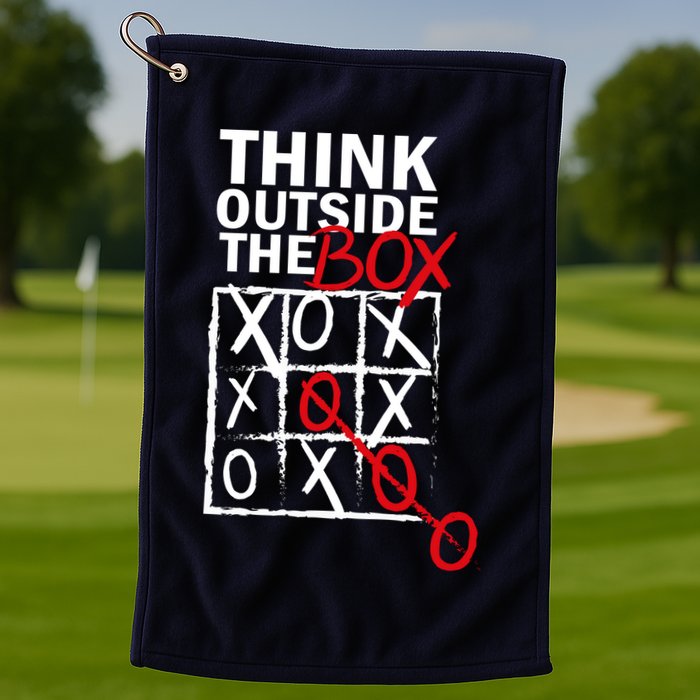 Think Outside The Box Tic Tac Toe Golf Towel